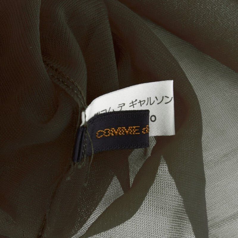Comme des Garcons COMME DES GARCONS 1990 Vintage Runway grey sheer pleated ruffle gloves shrug Size M / US 6-8 / IT 42-44 - 9 Thumbnail