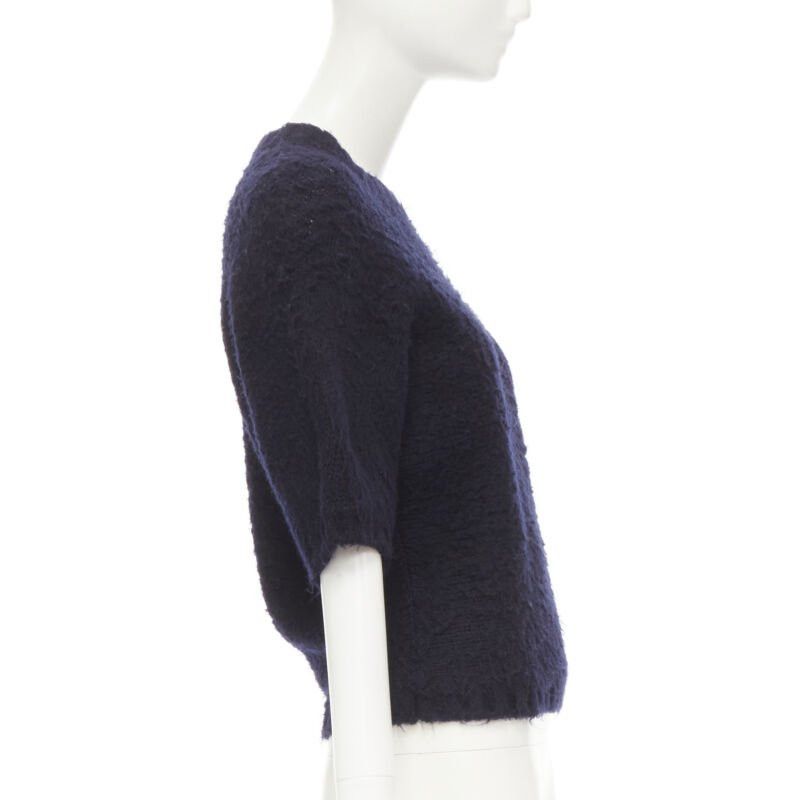 Comme des Garcons COMME DES GARCONS 1980s Vintage black boiled wool fluffy sweater M Size M / US 6-8 / IT 42-44 - 5 Thumbnail