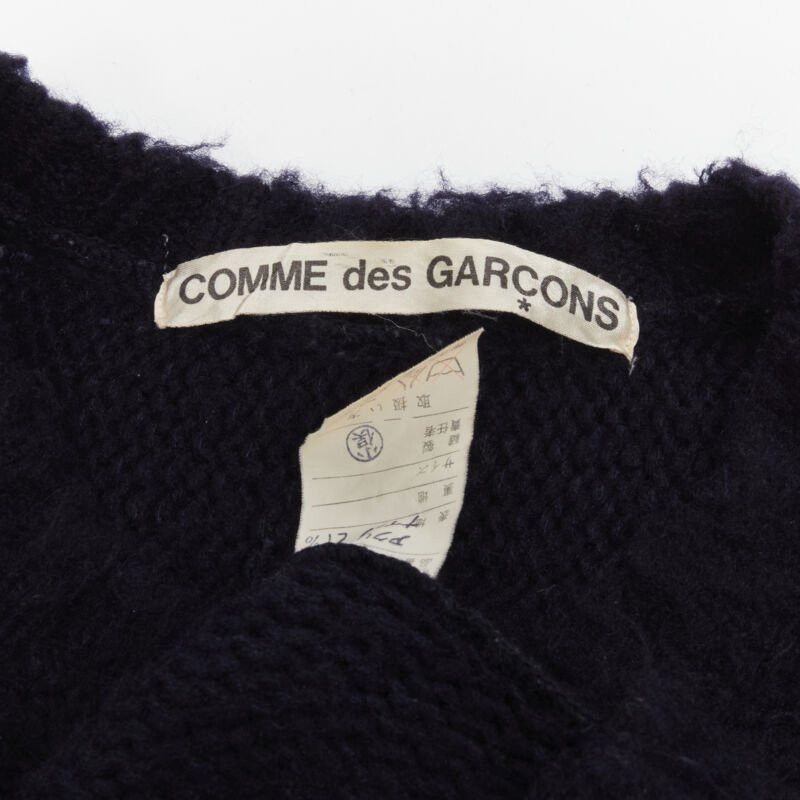 Comme des Garcons COMME DES GARCONS 1980s Vintage black boiled wool fluffy sweater M Size M / US 6-8 / IT 42-44 - 8 Thumbnail