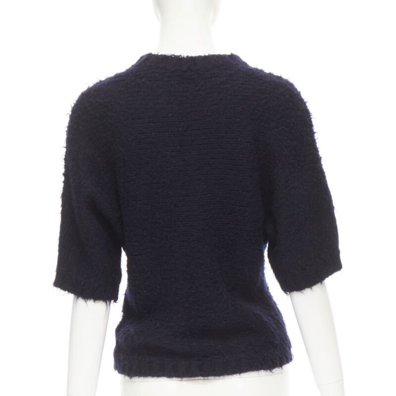 Comme des Garcons COMME DES GARCONS 1980s Vintage black boiled wool fluffy sweater M Size M / US 6-8 / IT 42-44 - 6 Thumbnail
