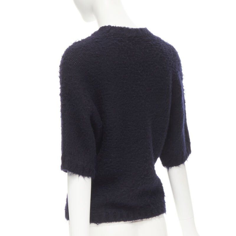 Comme des Garcons COMME DES GARCONS 1980s Vintage black boiled wool fluffy sweater M Size M / US 6-8 / IT 42-44 - 7 Thumbnail