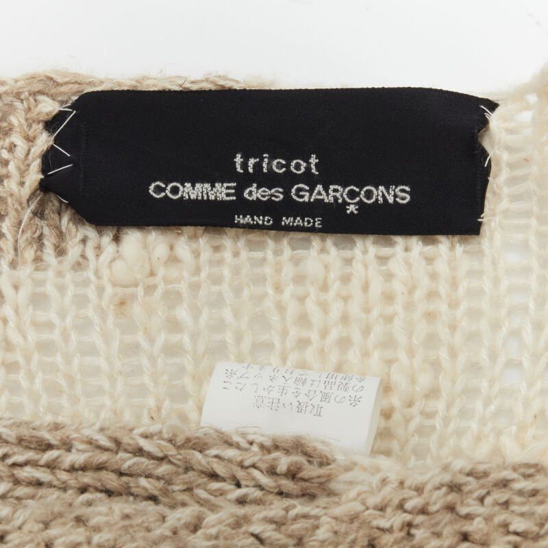 Comme des Garcons TRICOT COMME DES GARCONS 1980's Vintage Hand Made crochet knit wool sweater Size M / US 6-8 / IT 42-44 - 9 Thumbnail