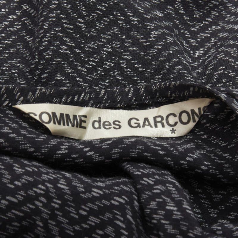 Comme des Garcons COMME DES GARCONS 1980's Vintage grey chevron asymmetric draped cocoon dress Size M / US 6-8 / IT 42-44 - 9 Thumbnail