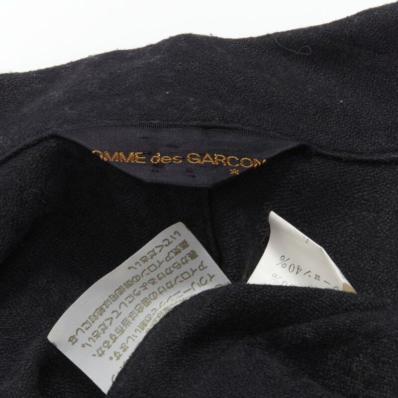 Comme des Garcons COMME DES GARCONS 1980's Vintage black wool wide cut oversized asymmetric blazer Size M / US 6-8 / IT 42-44 - 8 Thumbnail