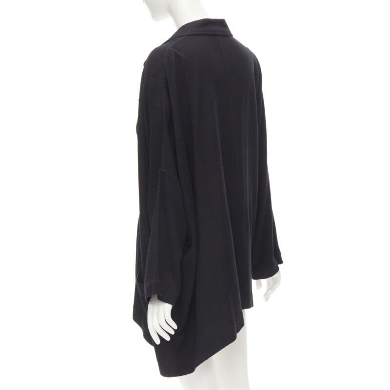 Comme des Garcons COMME DES GARCONS 1980's Vintage black wool wide cut oversized asymmetric blazer Size M / US 6-8 / IT 42-44 - 6 Thumbnail