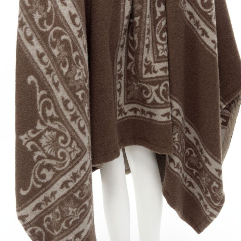 Comme des Garcons rare COMME DES GARCONS 2009 Runway brown ethnic wool cashmere blanket cocoon M Size M / US 6-8 / IT 42-44 - 8 Thumbnail