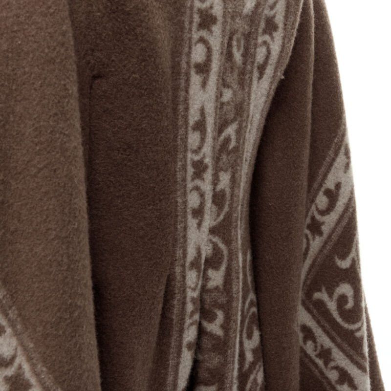 Comme des Garcons rare COMME DES GARCONS 2009 Runway brown ethnic wool cashmere blanket cocoon M Size M / US 6-8 / IT 42-44 - 9 Thumbnail