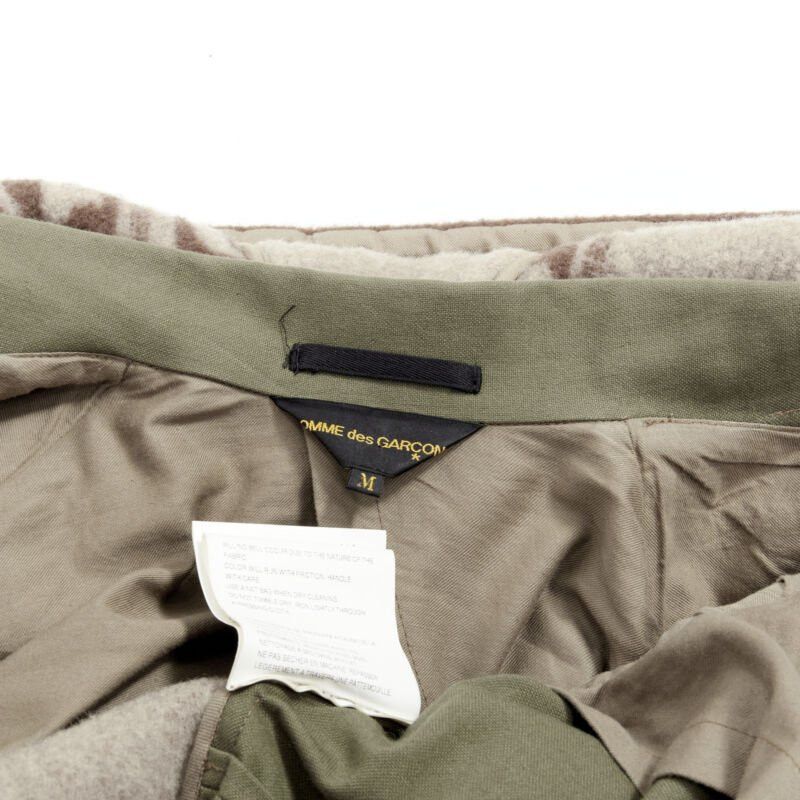 Comme des Garcons rare COMME DES GARCONS 2009 Runway brown ethnic wool cashmere blanket cocoon M Size M / US 6-8 / IT 42-44 - 11 Thumbnail