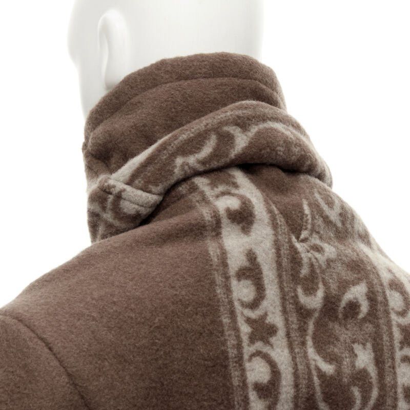 Comme des Garcons rare COMME DES GARCONS 2009 Runway brown ethnic wool cashmere blanket cocoon M Size M / US 6-8 / IT 42-44 - 7 Thumbnail