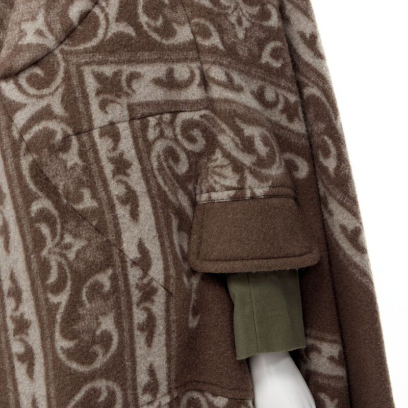Comme des Garcons rare COMME DES GARCONS 2009 Runway brown ethnic wool cashmere blanket cocoon M Size M / US 6-8 / IT 42-44 - 10 Thumbnail