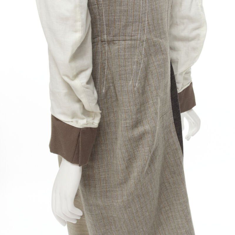 Comme des Garcons rare COMME DES GARCONS Vintage 1998 Runway patchwork inside out bias coat S Size ONE SIZE - 9 Thumbnail
