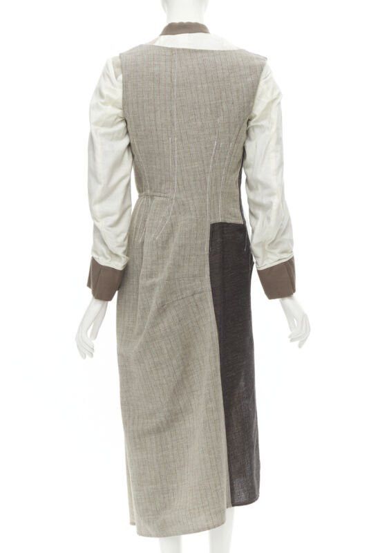 Comme des Garcons rare COMME DES GARCONS Vintage 1998 Runway patchwork inside out bias coat S Size ONE SIZE - 5 Thumbnail