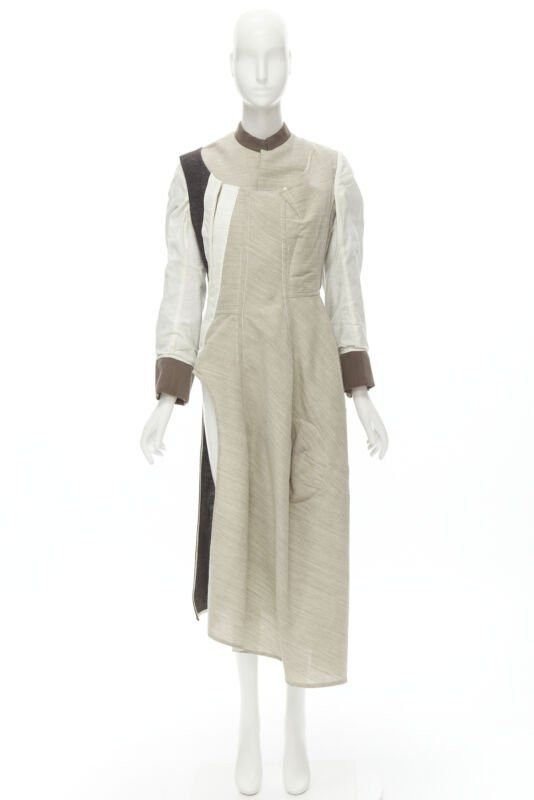 Comme des Garcons rare COMME DES GARCONS Vintage 1998 Runway patchwork inside out bias coat S Size ONE SIZE - 11 Thumbnail
