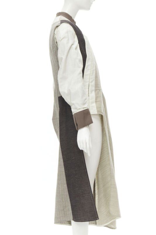 Comme des Garcons rare COMME DES GARCONS Vintage 1998 Runway patchwork inside out bias coat S Size ONE SIZE - 4 Thumbnail