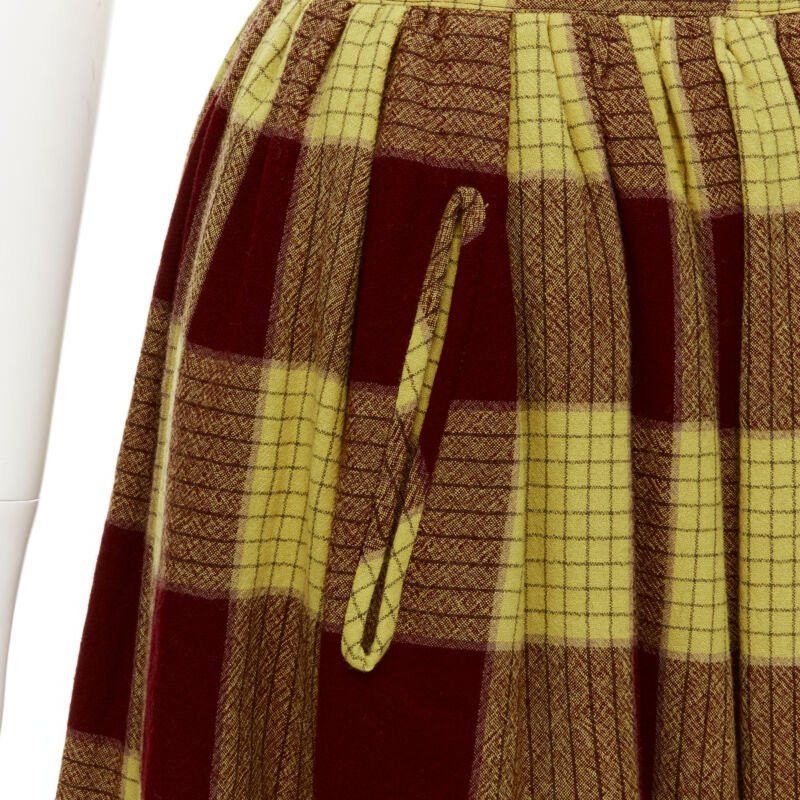 Comme des Garcons COMME DES GARCONS 1980's Vintage blue shirred stitch top layered checked skirt M Size ONE SIZE - 10 Thumbnail