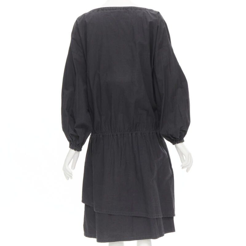 Comme des Garcons rare COMME DES GARCONS Vintage 1980's Beggar Look washed cotton bishop dress Size M / US 6-8 / IT 42-44 - 5 Thumbnail