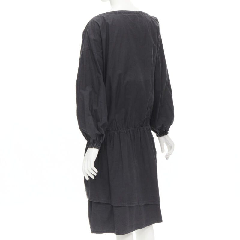 Comme des Garcons rare COMME DES GARCONS Vintage 1980's Beggar Look washed cotton bishop dress Size M / US 6-8 / IT 42-44 - 6 Thumbnail