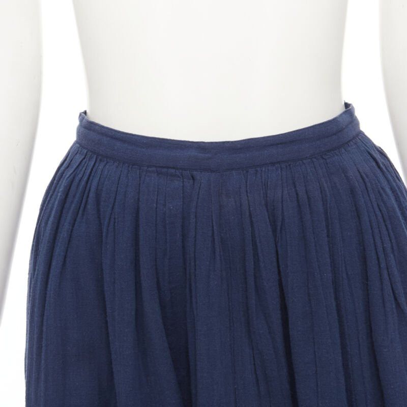 Comme des Garcons COMME DES GARCONS Vintage 1980's blue crinkled asymmetric waterfall draped skirt Size 26" / US 2 / IT 38 - 7 Thumbnail