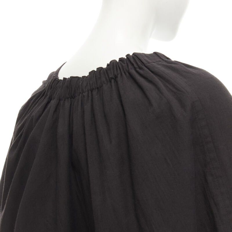 Comme des Garcons COMME DES GARCONS 1980's Vintage black washed asymmetric draped cocoon dress Size L / US 10 / IT 46 - 10 Thumbnail