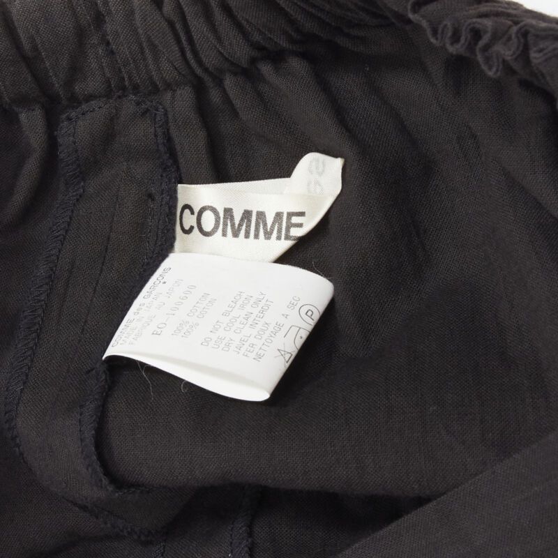 Comme des Garcons COMME DES GARCONS 1980's Vintage black washed asymmetric draped cocoon dress Size L / US 10 / IT 46 - 11 Thumbnail