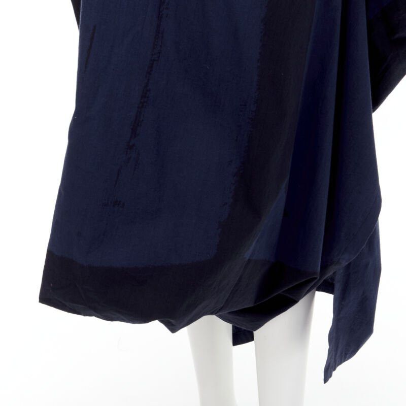 Comme des Garcons rare COMME DES GARCONS Vintage 1980's blue brushstroke angular trapeze dress Size S / US 4 / IT 40 - 9 Thumbnail