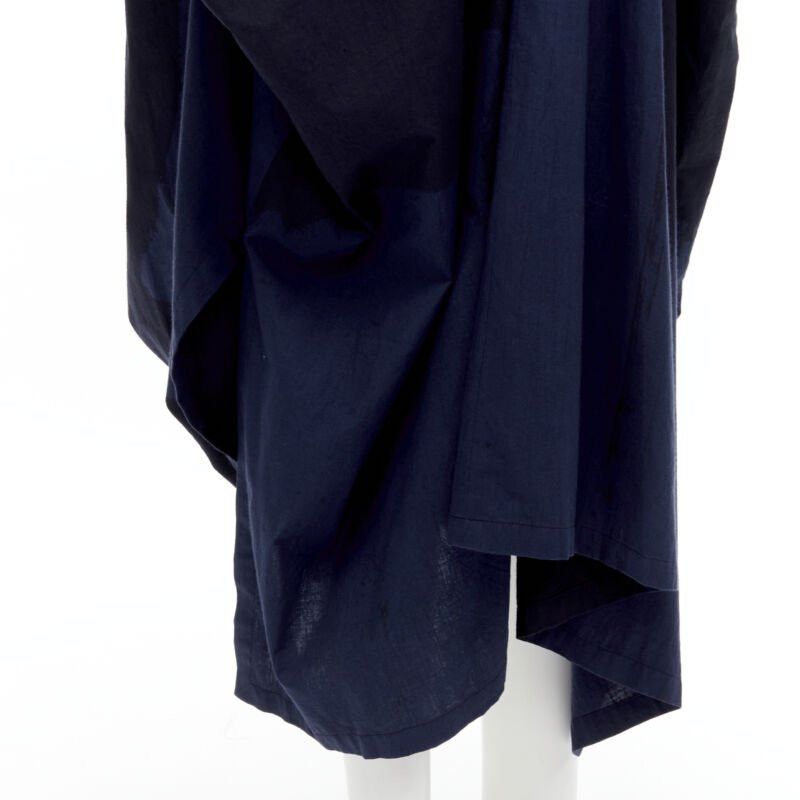 Comme des Garcons rare COMME DES GARCONS Vintage 1980's blue brushstroke angular trapeze dress Size S / US 4 / IT 40 - 10 Thumbnail
