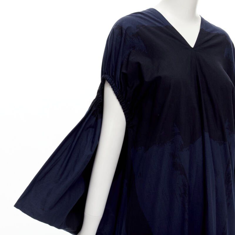 Comme des Garcons rare COMME DES GARCONS Vintage 1980's blue brushstroke angular trapeze dress Size S / US 4 / IT 40 - 7 Thumbnail
