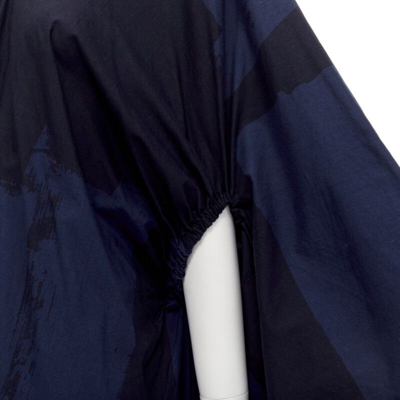 Comme des Garcons rare COMME DES GARCONS Vintage 1980's blue brushstroke angular trapeze dress Size S / US 4 / IT 40 - 2 Thumbnail