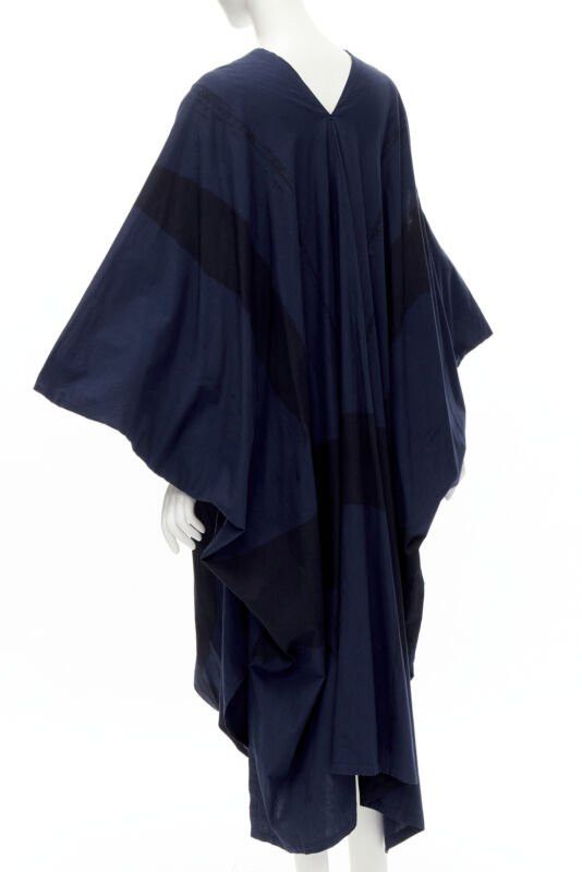 Comme des Garcons rare COMME DES GARCONS Vintage 1980's blue brushstroke angular trapeze dress Size S / US 4 / IT 40 - 6 Thumbnail