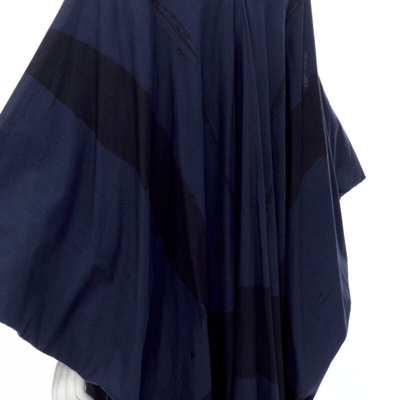 Comme des Garcons rare COMME DES GARCONS Vintage 1980's blue brushstroke angular trapeze dress Size S / US 4 / IT 40 - 8 Thumbnail