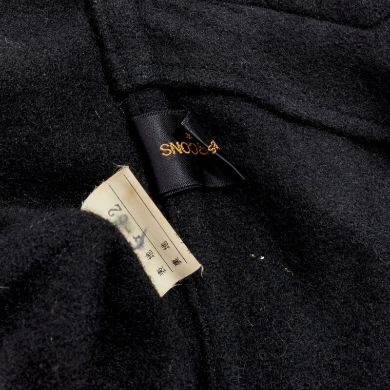Comme des Garcons rare COMME DES GARCONS Vintage 1980's Dinosaur jagged cut out draped coat M Size ONE SIZE - 9 Thumbnail