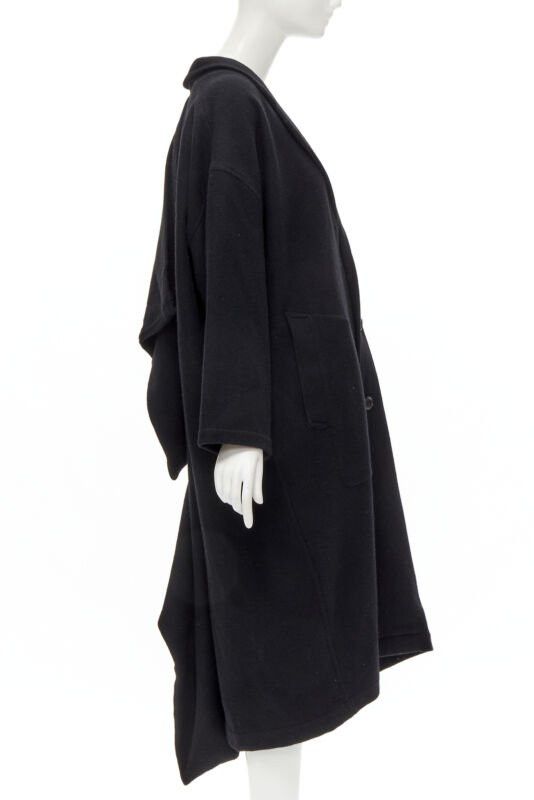 Comme des Garcons rare COMME DES GARCONS Vintage 1980's Dinosaur jagged cut out draped coat M Size ONE SIZE - 5 Thumbnail