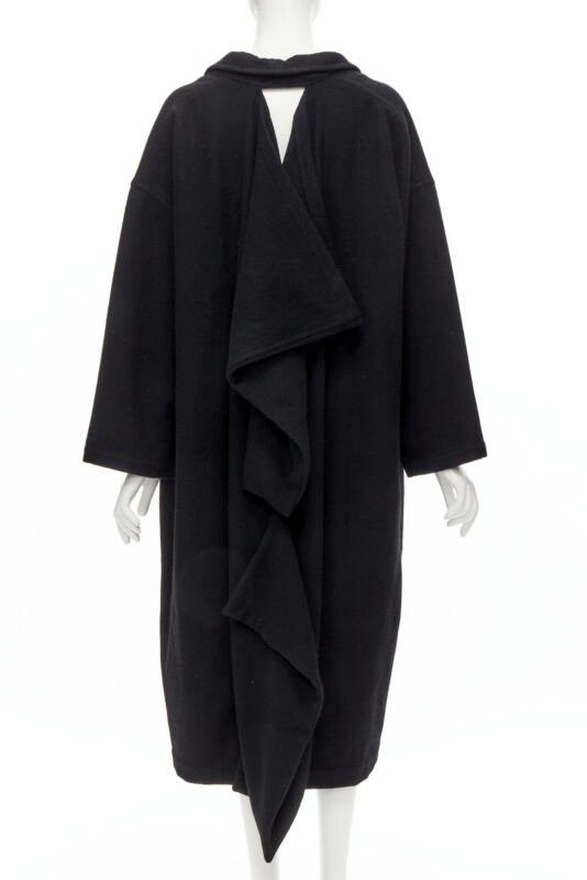 Comme des Garcons rare COMME DES GARCONS Vintage 1980's Dinosaur jagged cut out draped coat M Size ONE SIZE - 6 Thumbnail