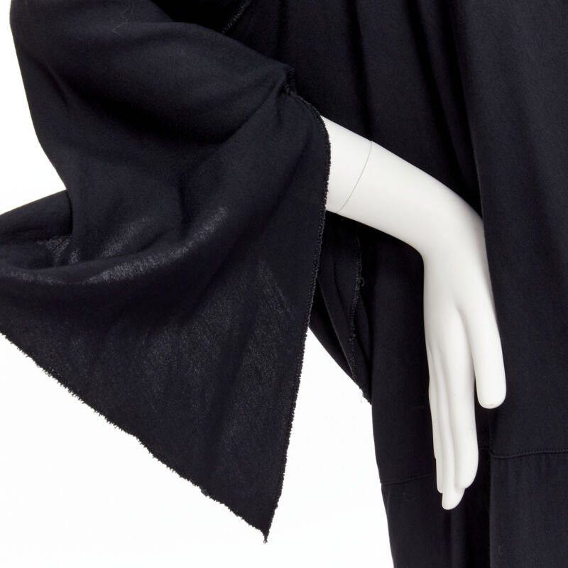 Comme des Garcons rare COMME DES GARCONS Vintage 1980's black asymmetric wrap kimono robe dress Size ONE SIZE - 9 Thumbnail
