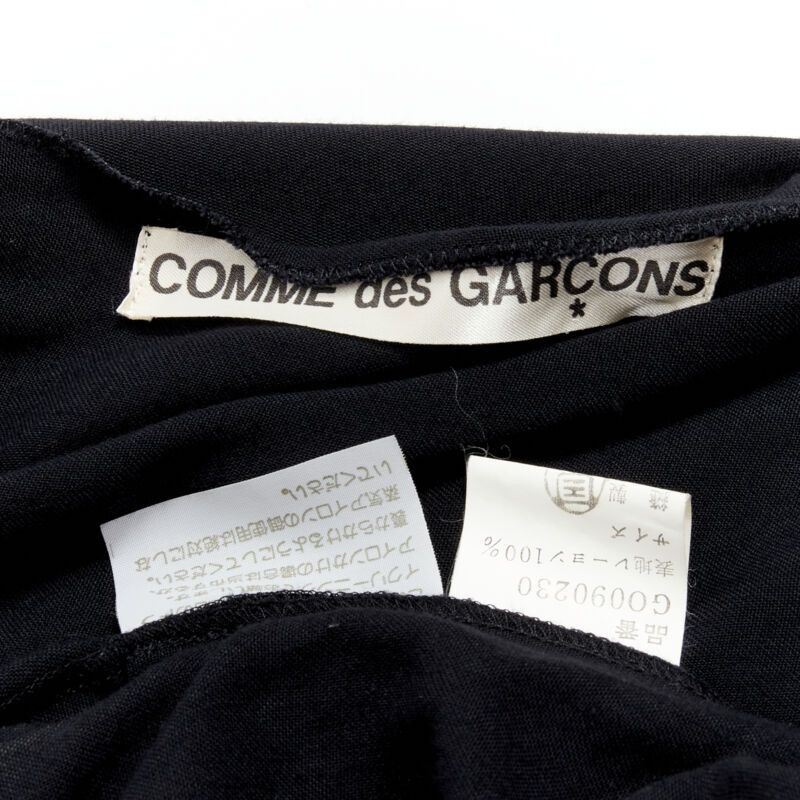 Comme des Garcons rare COMME DES GARCONS Vintage 1980's black asymmetric wrap kimono robe dress Size ONE SIZE - 10 Thumbnail