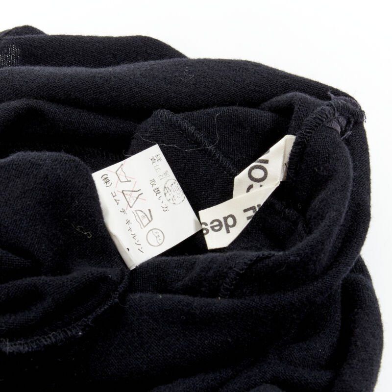 Comme des Garcons rare COMME DES GARCONS 1980's Vintage black asymmetric neckline hooded dress M Size S / US 4 / IT 40 - 10 Thumbnail