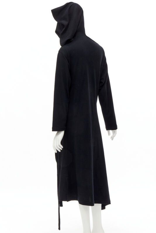 Comme des Garcons rare COMME DES GARCONS 1980's Vintage black asymmetric neckline hooded dress M Size S / US 4 / IT 40 - 6 Thumbnail