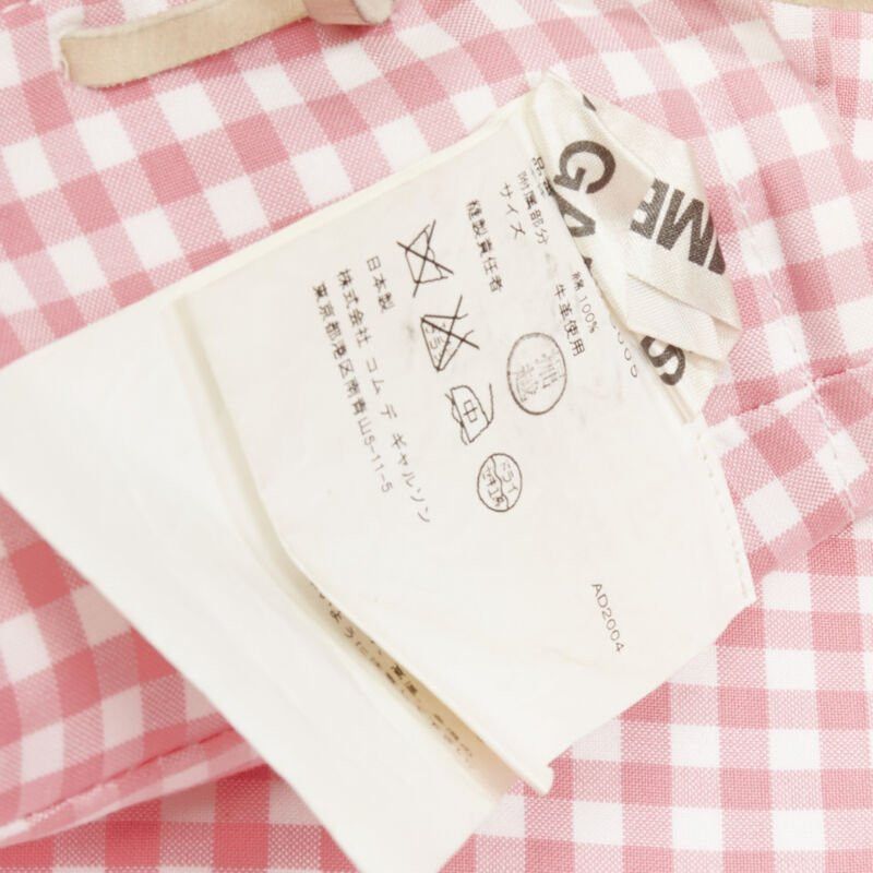 Comme des Garcons rare COMME DES GARCONS Vintage 2004 Runway pink checked Punk balloon skirt Size 26" / US 2 / IT 38 - 11 Thumbnail