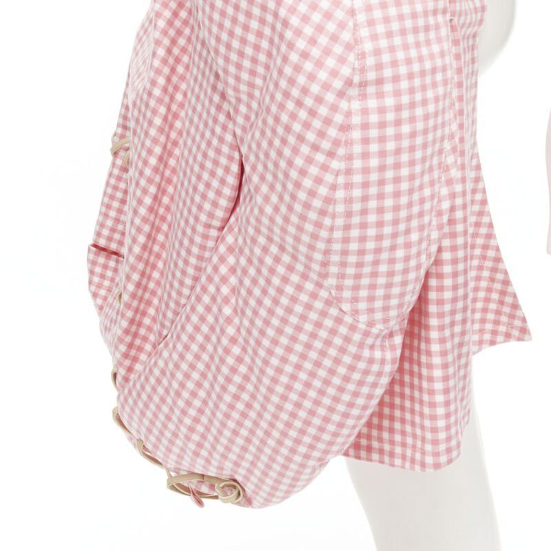 Comme des Garcons rare COMME DES GARCONS Vintage 2004 Runway pink checked Punk balloon skirt Size 26" / US 2 / IT 38 - 7 Thumbnail