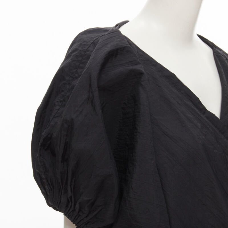 Comme des Garcons COMME DES GARCONS 1980's Vintage black crinkled nylon twist back shrug jacket Size M / US 6-8 / IT 42-44 - 7 Thumbnail