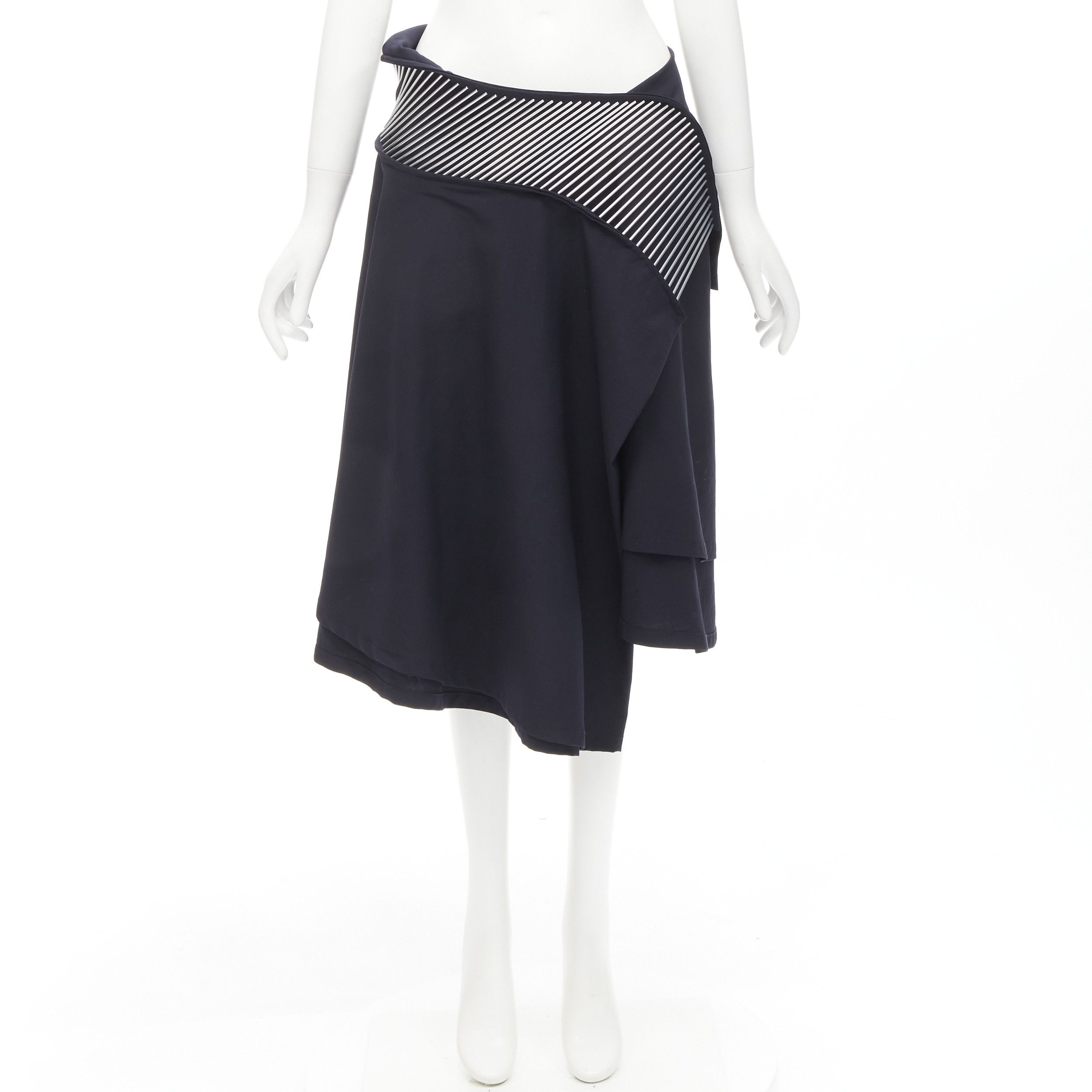 Junya Watanabe rare JUNYA WATANABE Vintage 1998 Runway silver architectural metal midi skirt Size 27" / US 4 / IT 40 - 14 Thumbnail