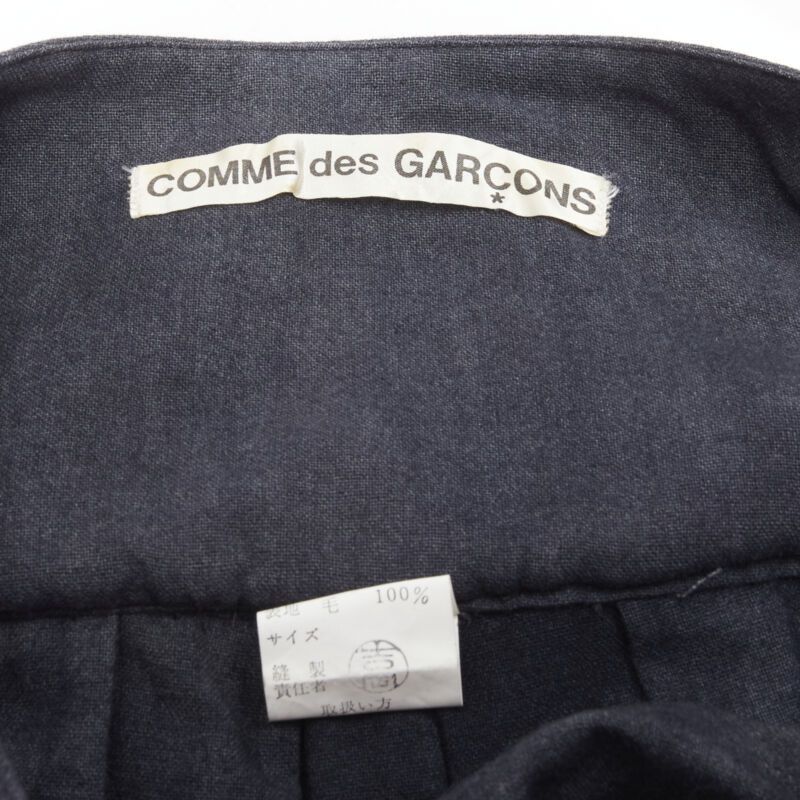 Comme des Garcons COMME DES GARCONS 1980's Vintage grey wool corset lace tiered flared skirt S Size 27" / US 4 / IT 40 - 9 Thumbnail