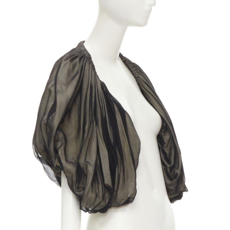 Comme des Garcons COMME DES GARCONS 1993 Vintage Runway black voluminous shrug Cindy Sherman Size M / US 6-8 / IT 42-44 - 3 Thumbnail
