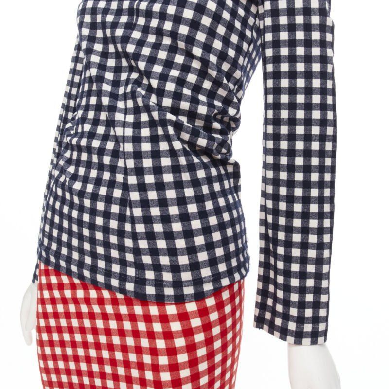 Comme des Garcons COMME DES GARCONS 1997 Vintage Lumps and Bumps gingham checked blue red set Size S / US 4 / IT 40 - 7 Thumbnail