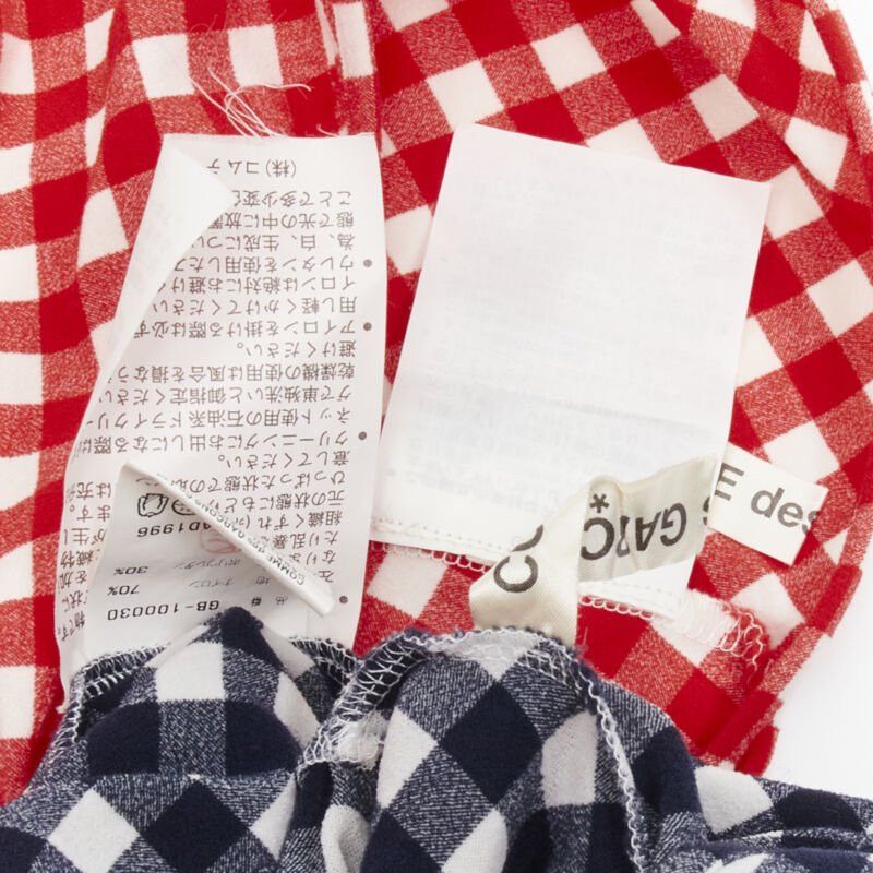 Comme des Garcons COMME DES GARCONS 1997 Vintage Lumps and Bumps gingham checked blue red set Size S / US 4 / IT 40 - 12 Thumbnail