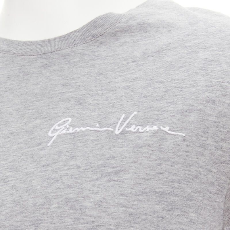 Versace VERSACE white Gianni Signature logo embroidery grey tshirt Taylor Fit S Size US S / EU 44-46 / 1 - 2 Thumbnail