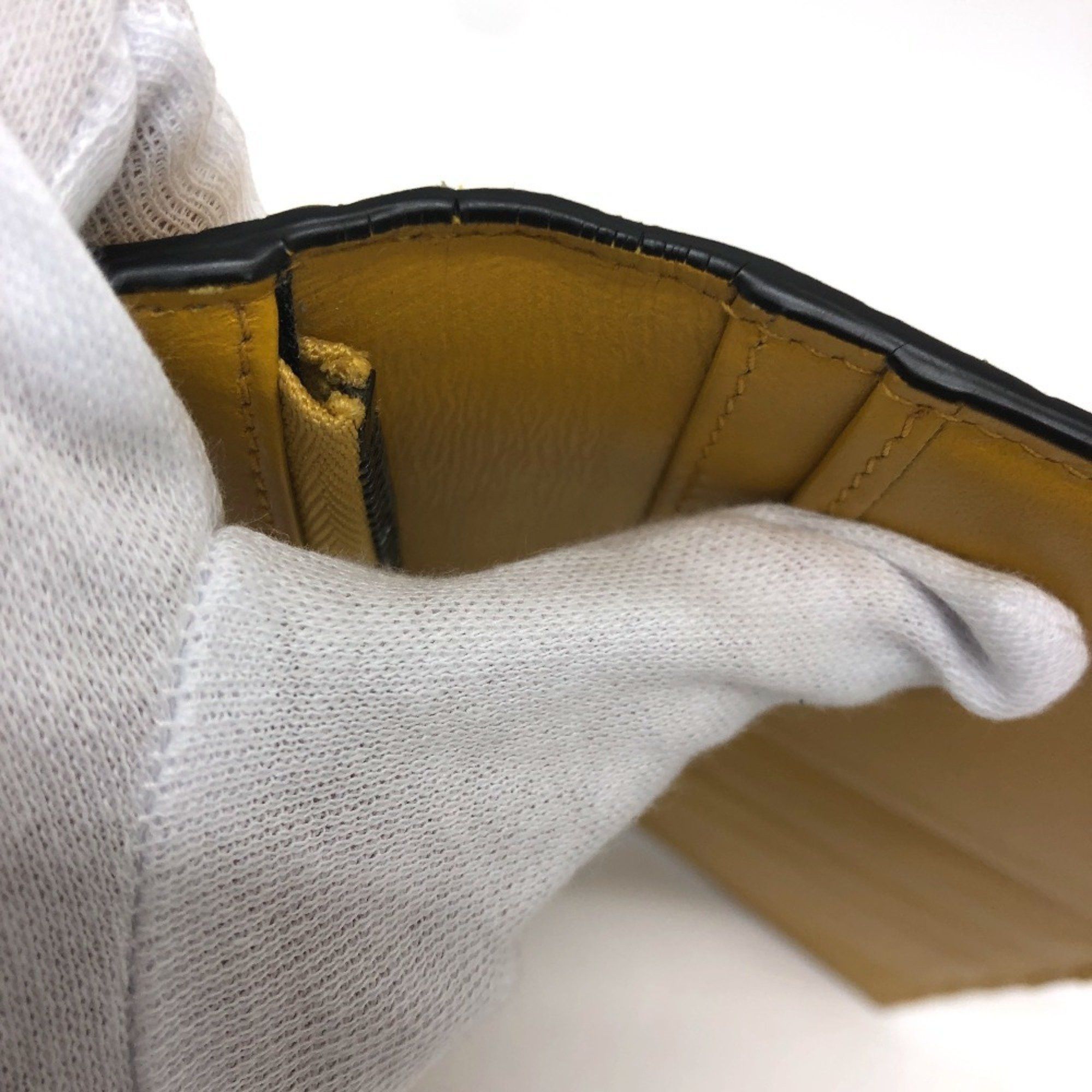 Jimmy Choo JIMMY CHOO Flap Logo Embossed Wallet, Long Bifold Leather, Women's, Yellow Size ONE SIZE - 14 Thumbnail