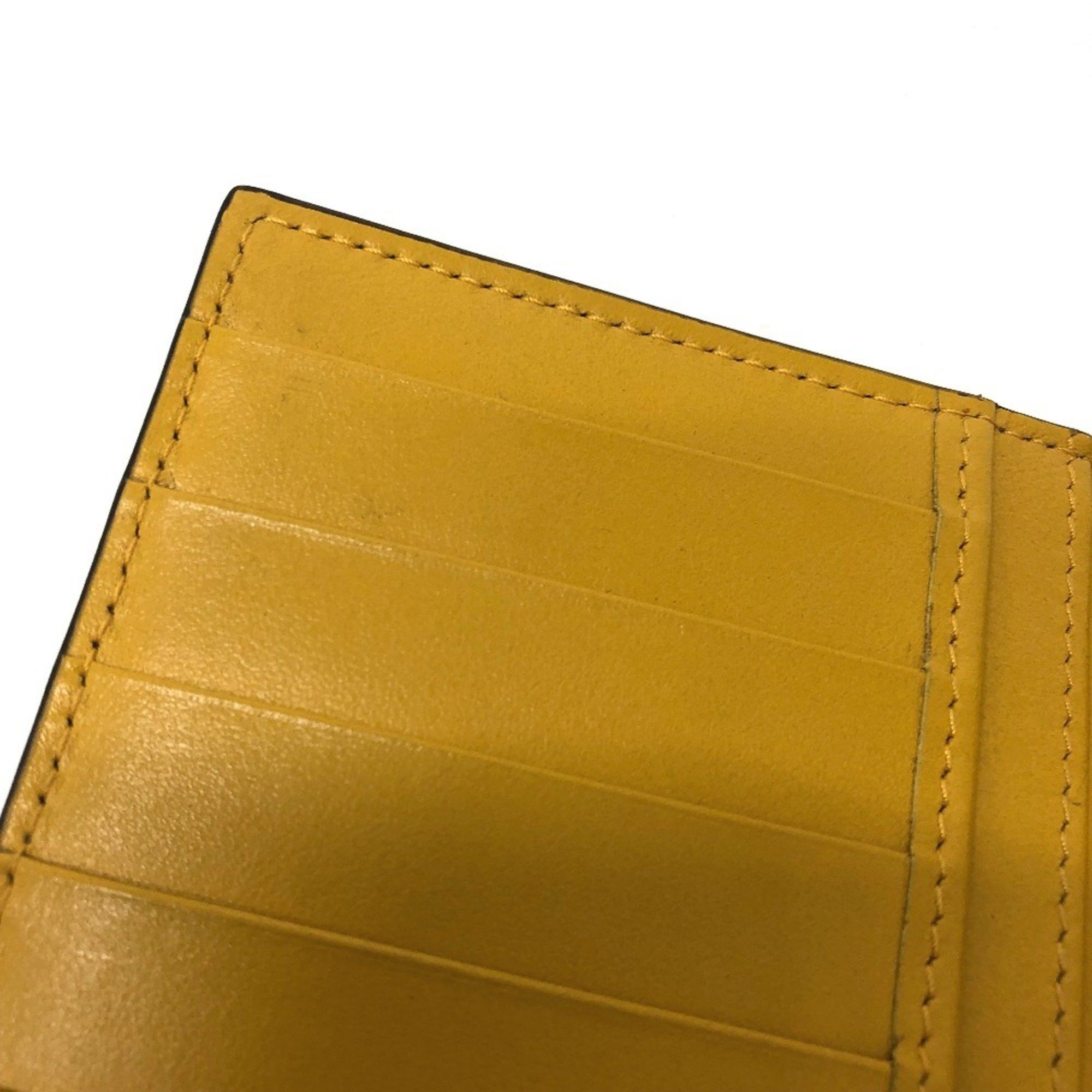 Jimmy Choo JIMMY CHOO Flap Logo Embossed Wallet, Long Bifold Leather, Women's, Yellow Size ONE SIZE - 10 Thumbnail