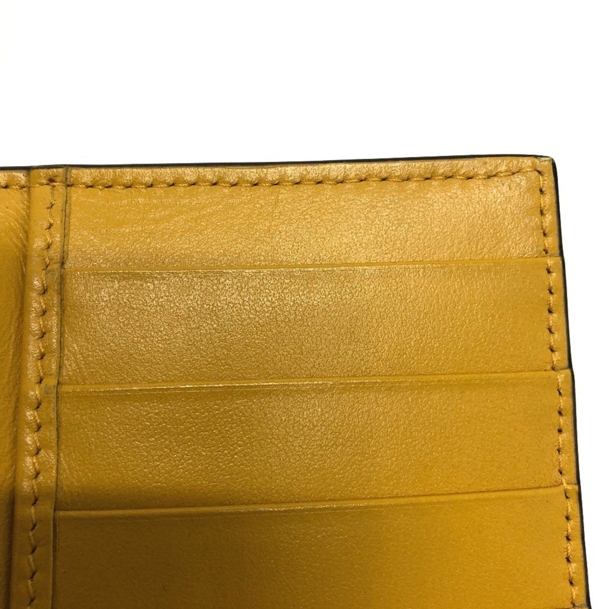 Jimmy Choo JIMMY CHOO Flap Logo Embossed Wallet, Long Bifold Leather, Women's, Yellow Size ONE SIZE - 15 Thumbnail