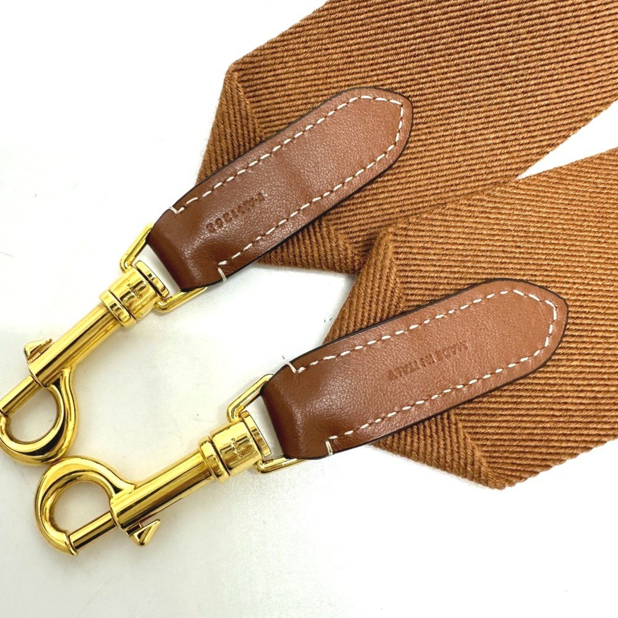 Celine CELINE Logo Shoulder Strap Canvas Leather Bag Brown Size ONE SIZE - 6 Thumbnail